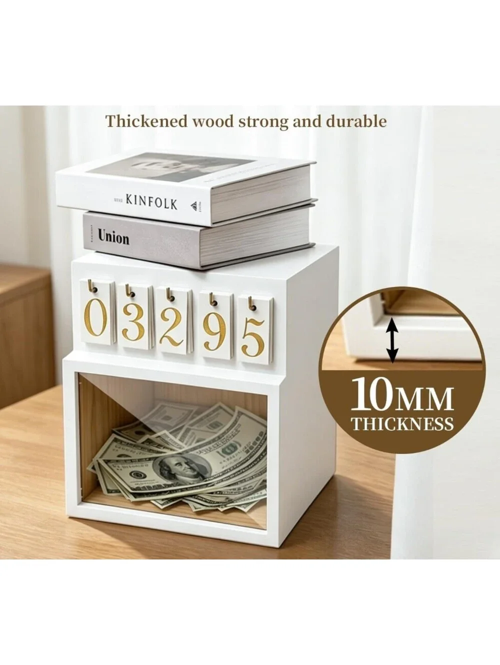 Counting & Challenge Bank Money Box with Lock – Track Savings Goals